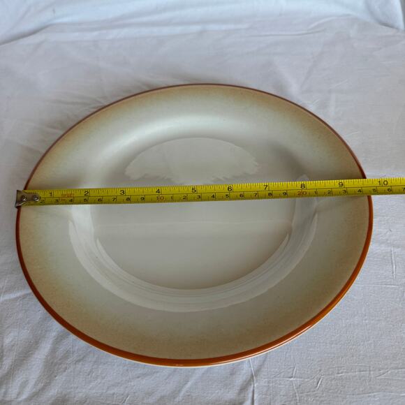 Jackson Dinner Plate Restaurantware Ambre Orange to Brown Rim 9.75" - Picture 6 of 7